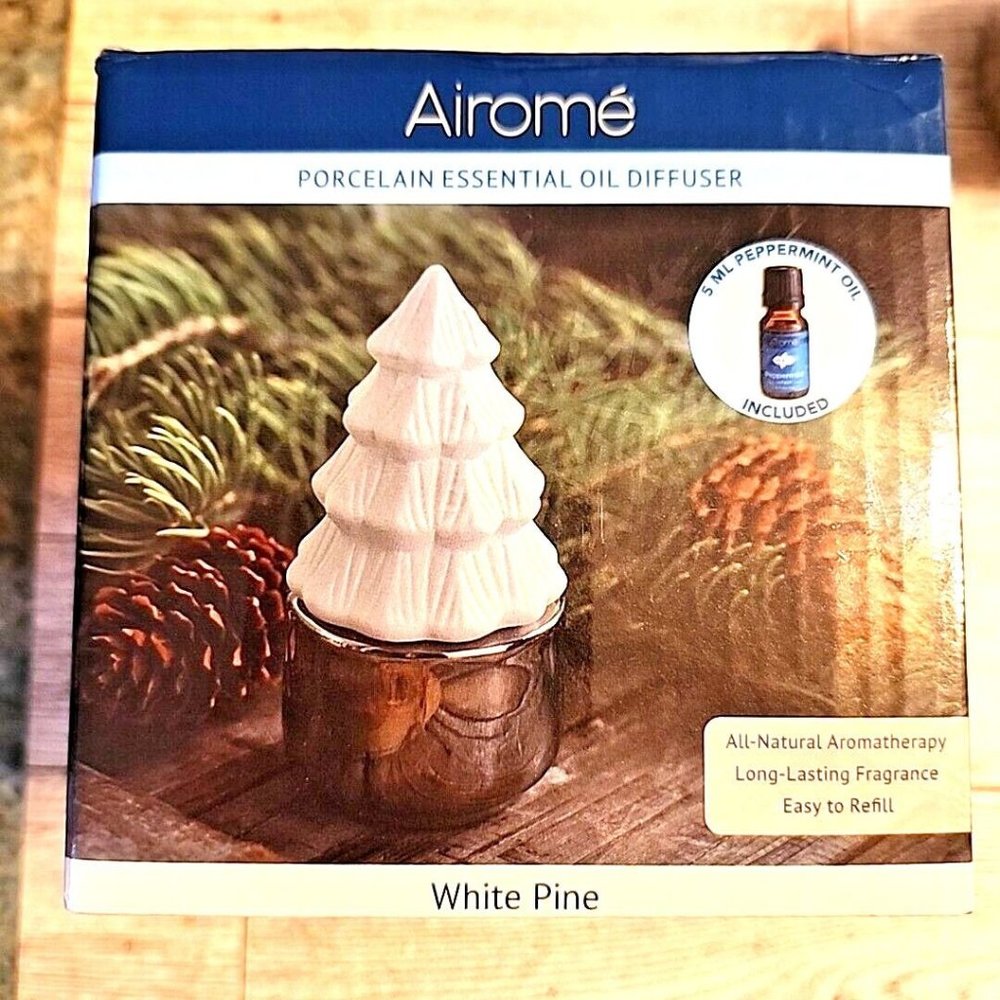 Airome White Pine Porcelain Essential Oil Diffuser Christmas Tree Shape Holiday
